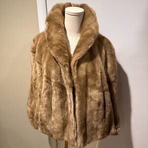 Faux fur womens cape